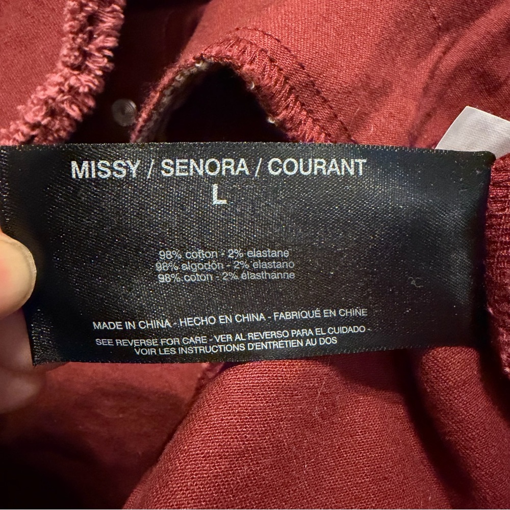 Nine West Sarah Cabernet Denim Jacket - Size Large - Picture 7 of 7
